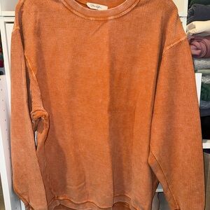 Burnt Orange Moon Ryder Corded Crew